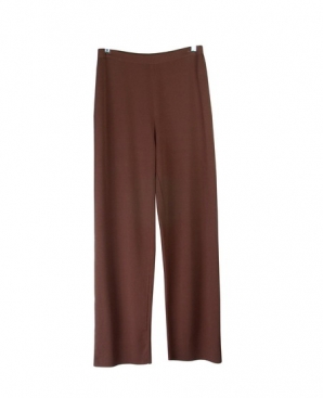 Ladies' silk/cotton full needle knit pants w/stretch. The solid color ...